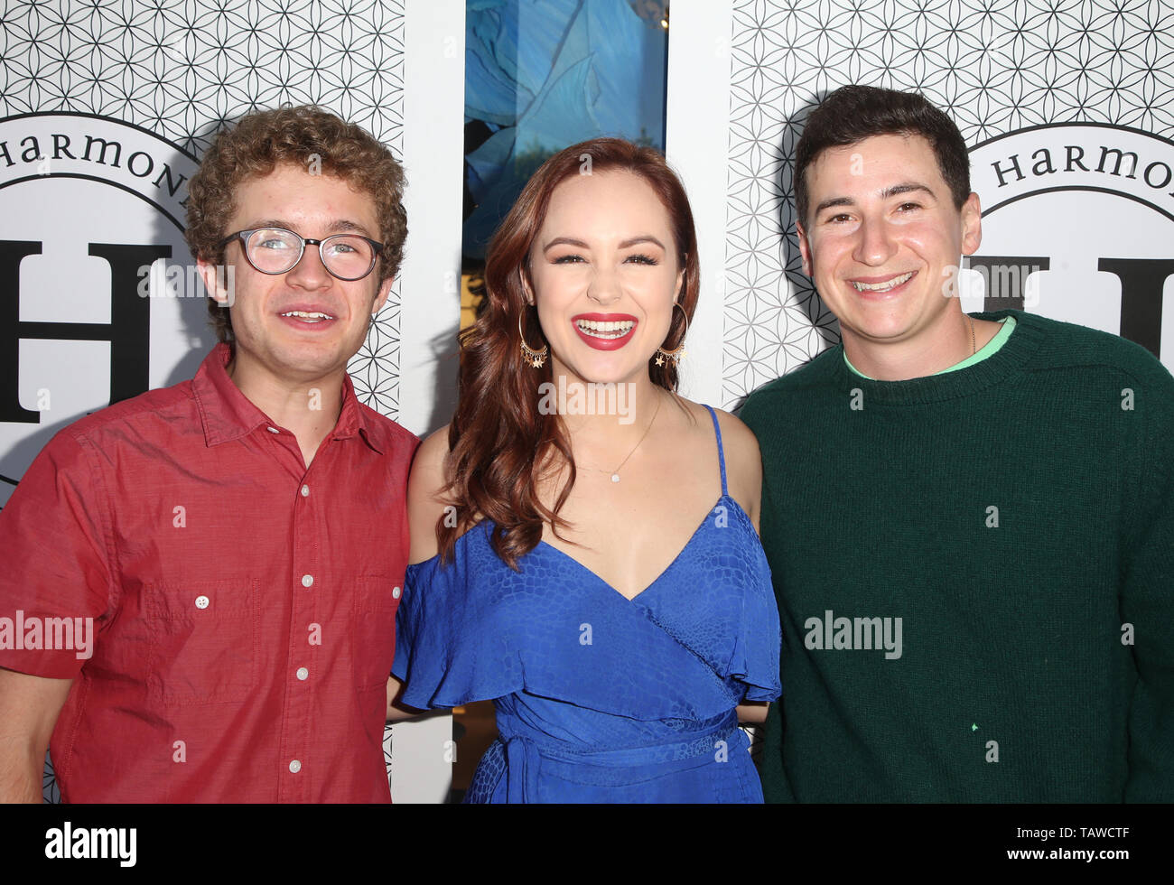 Los Angeles, Ca, USA. 28th May, 2019. Sean Giambrone, Hayley Orrantia, Sam Lerner, at Hayley Orrantia Celebrates New EP 'The Way Out' at The Harmonist on May 23, 2019 in Los Angeles., California on May 28, 2019. Credit: Faye Sadou/Media Punch/Alamy Live News Stock Photo