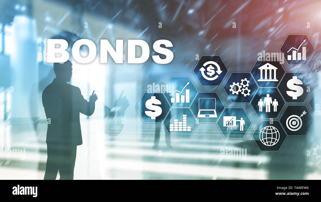 Bond Finance Banking Technology Business concept. Electronic Online Trade Market Network. Stock Photo