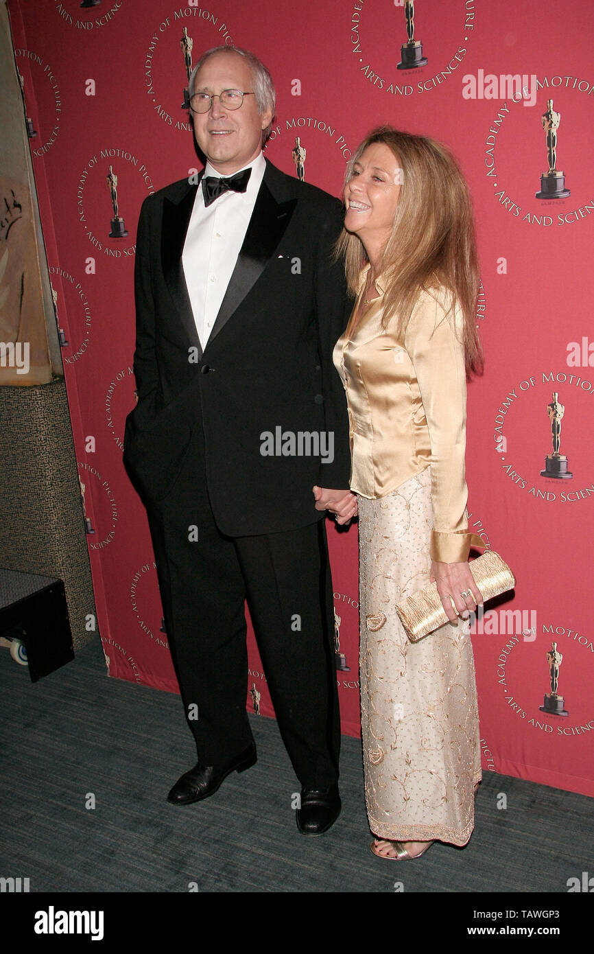 New York, USA. 24 February, 2008. Actor, Chevy Chase, and, wife, Jayni Chase at the 2008 NYC Oscar Party at The Carlyle. Credit: Steve Mack/Alamy Stock Photo