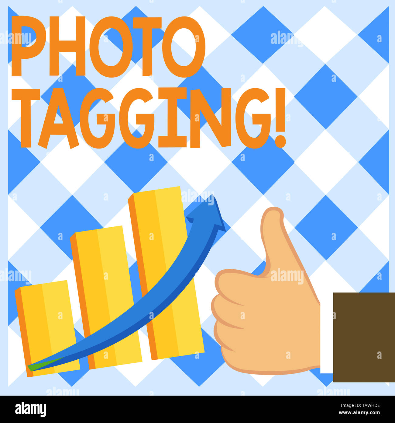 Conceptual hand writing showing Photo Tagging. Concept meaning identify ...