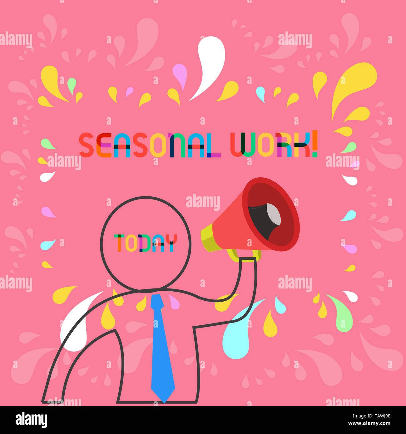 Conceptual hand writing showing Seasonal Work. Concept meaning