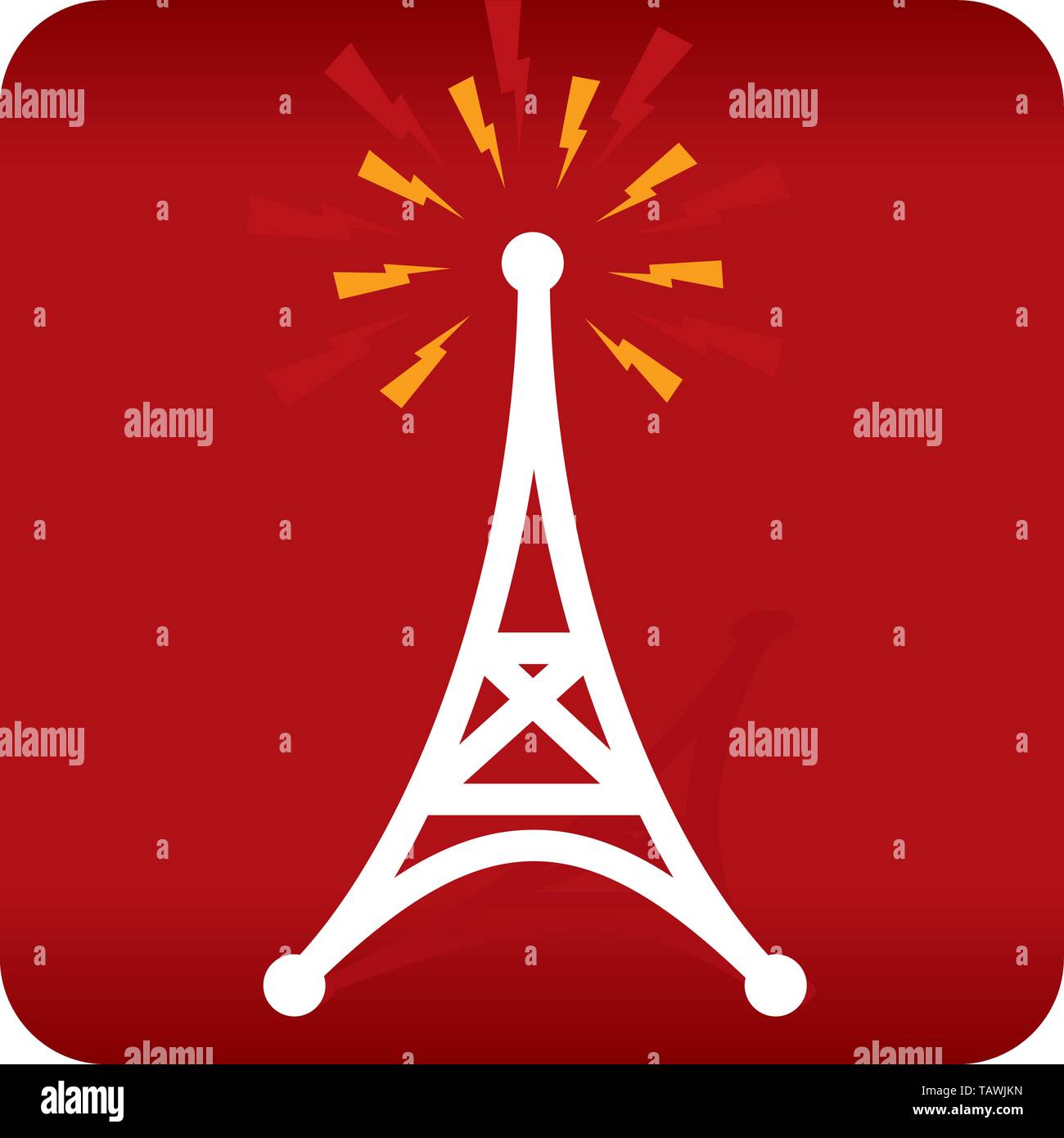 Vector illustration. Simple illustration of a radio antenna emitting Stock Vector Image & Art