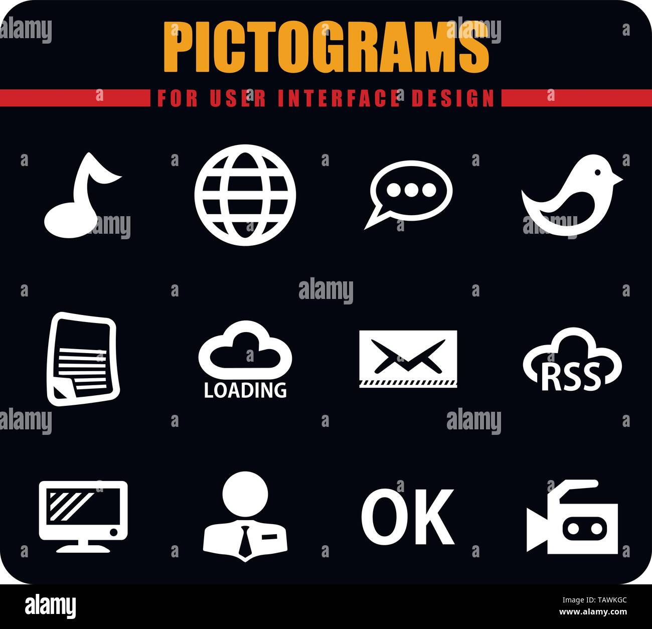 Social media icons set Stock Vector Image & Art - Alamy