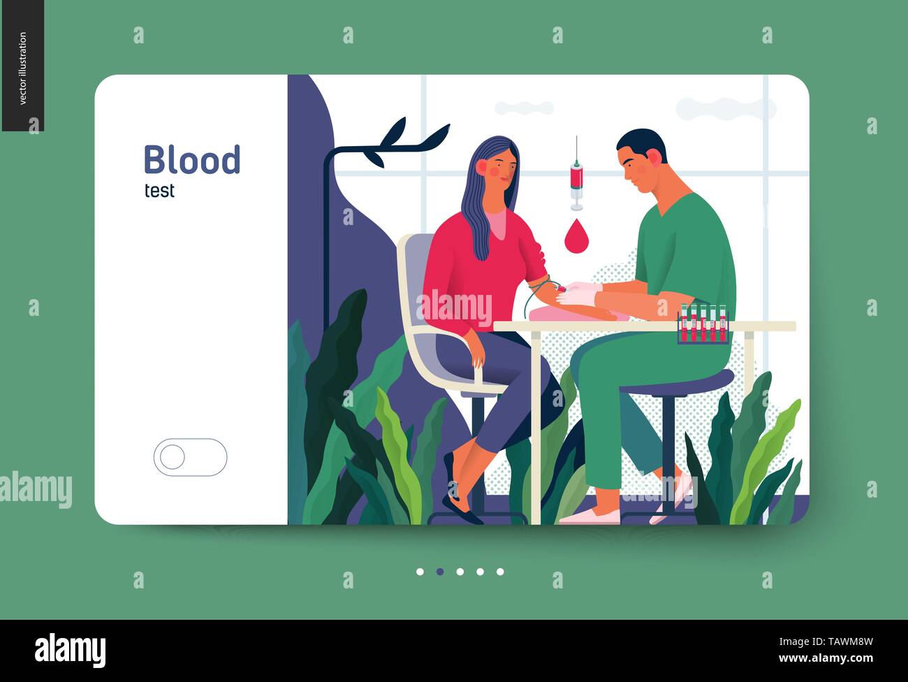 Medical tests template - blood test - modern flat vector concept ...