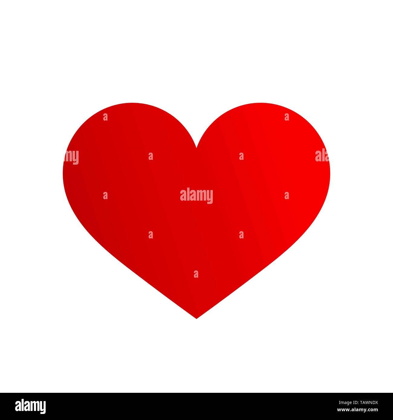 Red heart icon. Vector illustration Stock Vector