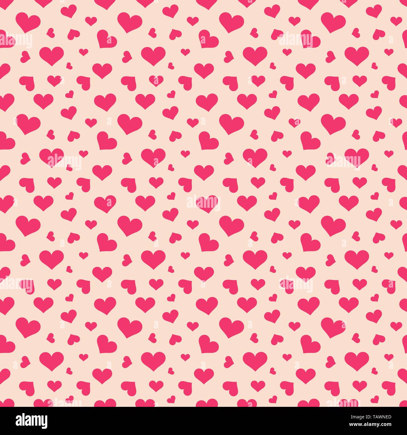 Pink hearts seamless pattern. Vector illustration Stock Vector Image ...