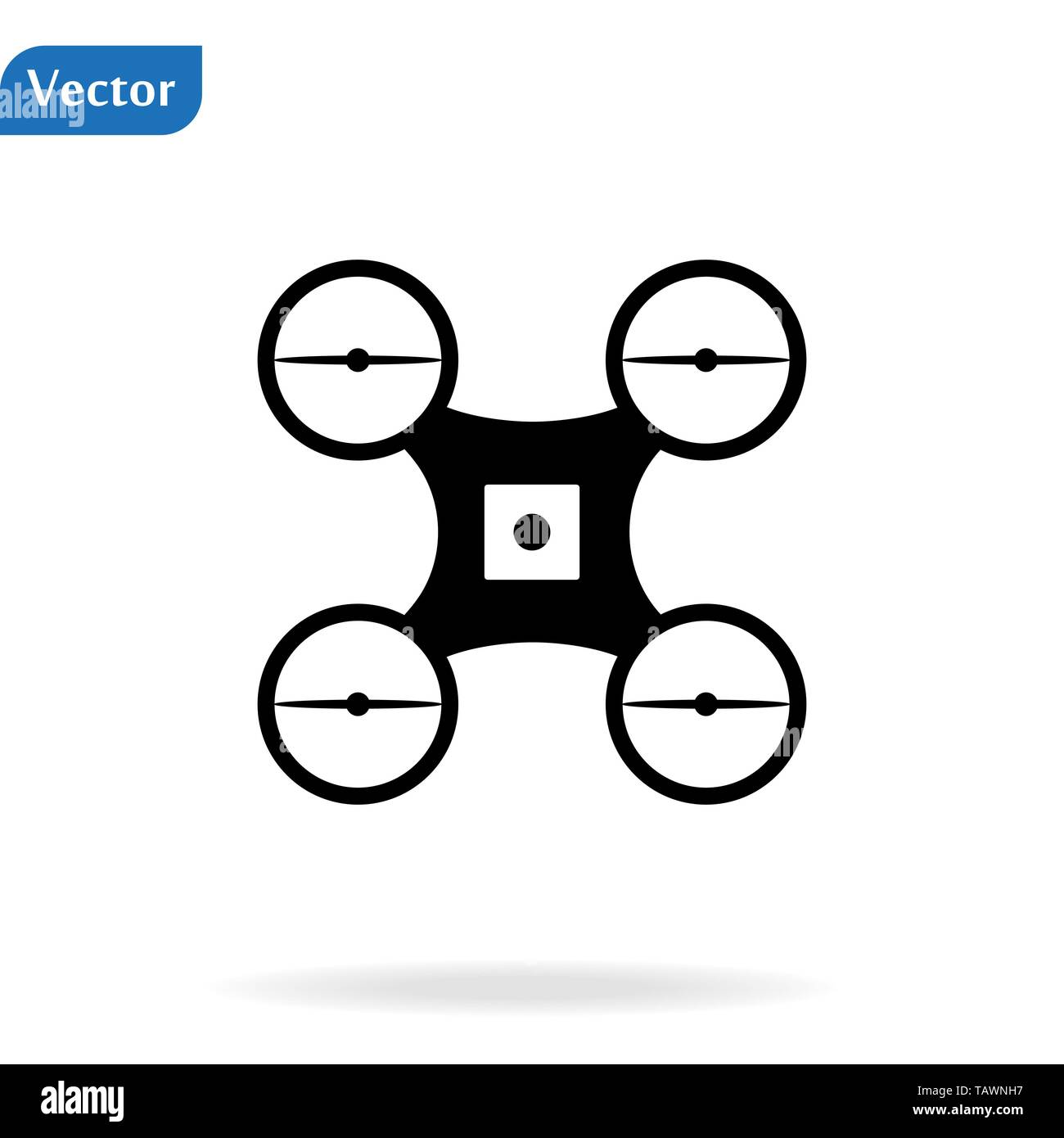 Drone aerial camera icon graphic design logo illustration eps10 Stock Vector