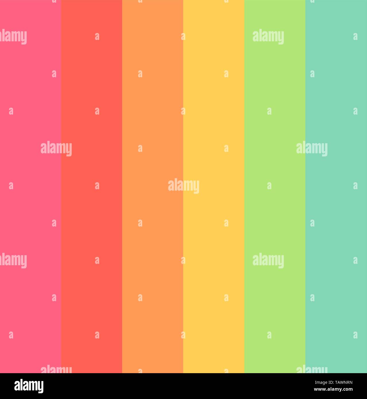 pastel colors of the rainbow Color Palette