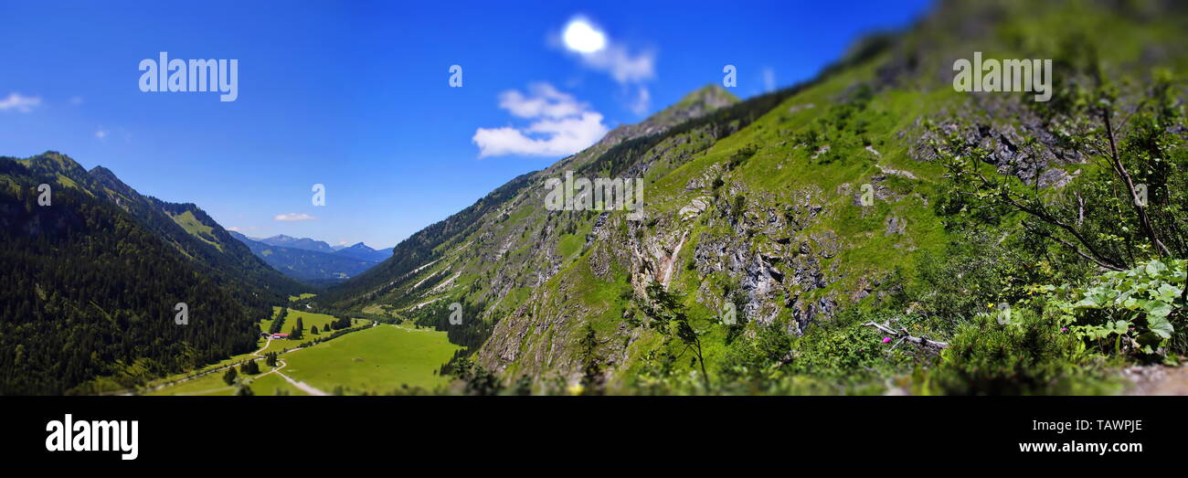 Oytal a tall in the Bavarian Alps Stock Photo