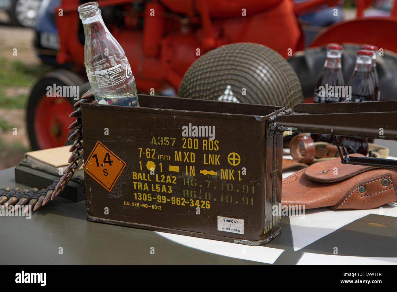 Coce A Cola 1940 Style Sitting On World War 2 Jeep Stock Photo Alamy