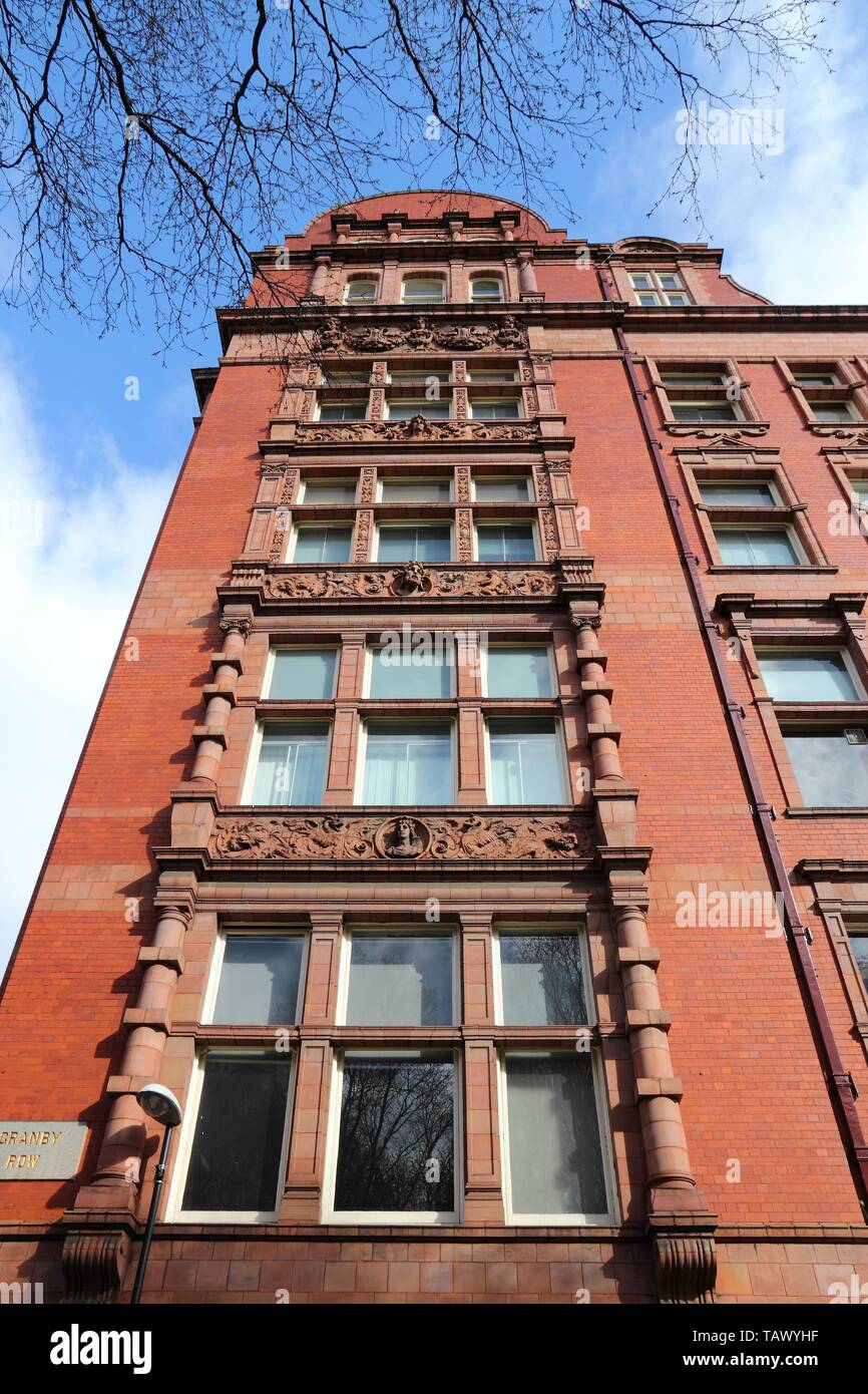 Manchester - city in North West England (UK). University of Manchester, Sackville Street Building. Stock Photo