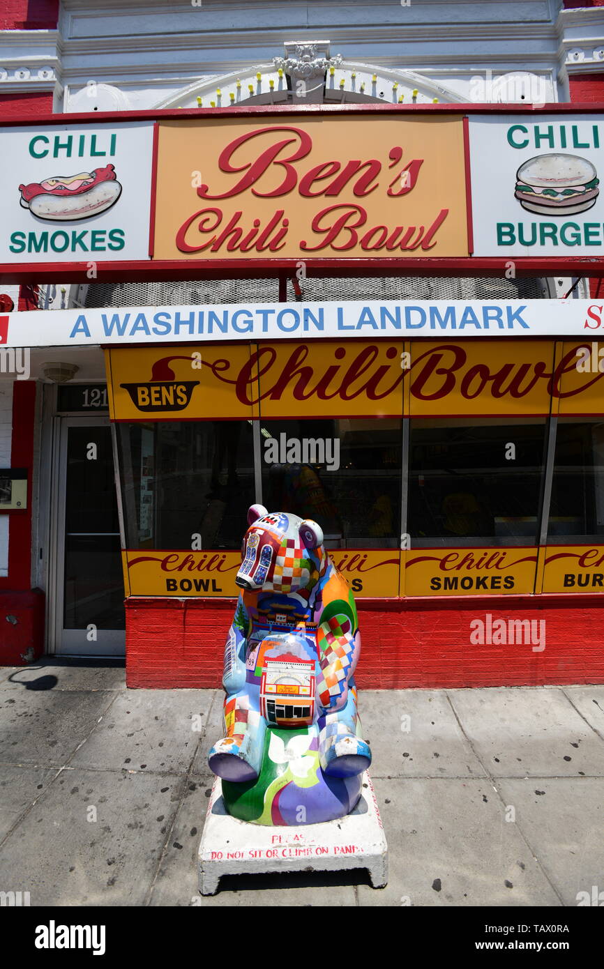 USA Washington DC Bens Chili Bowl a D.C. landmark restaurant on the U