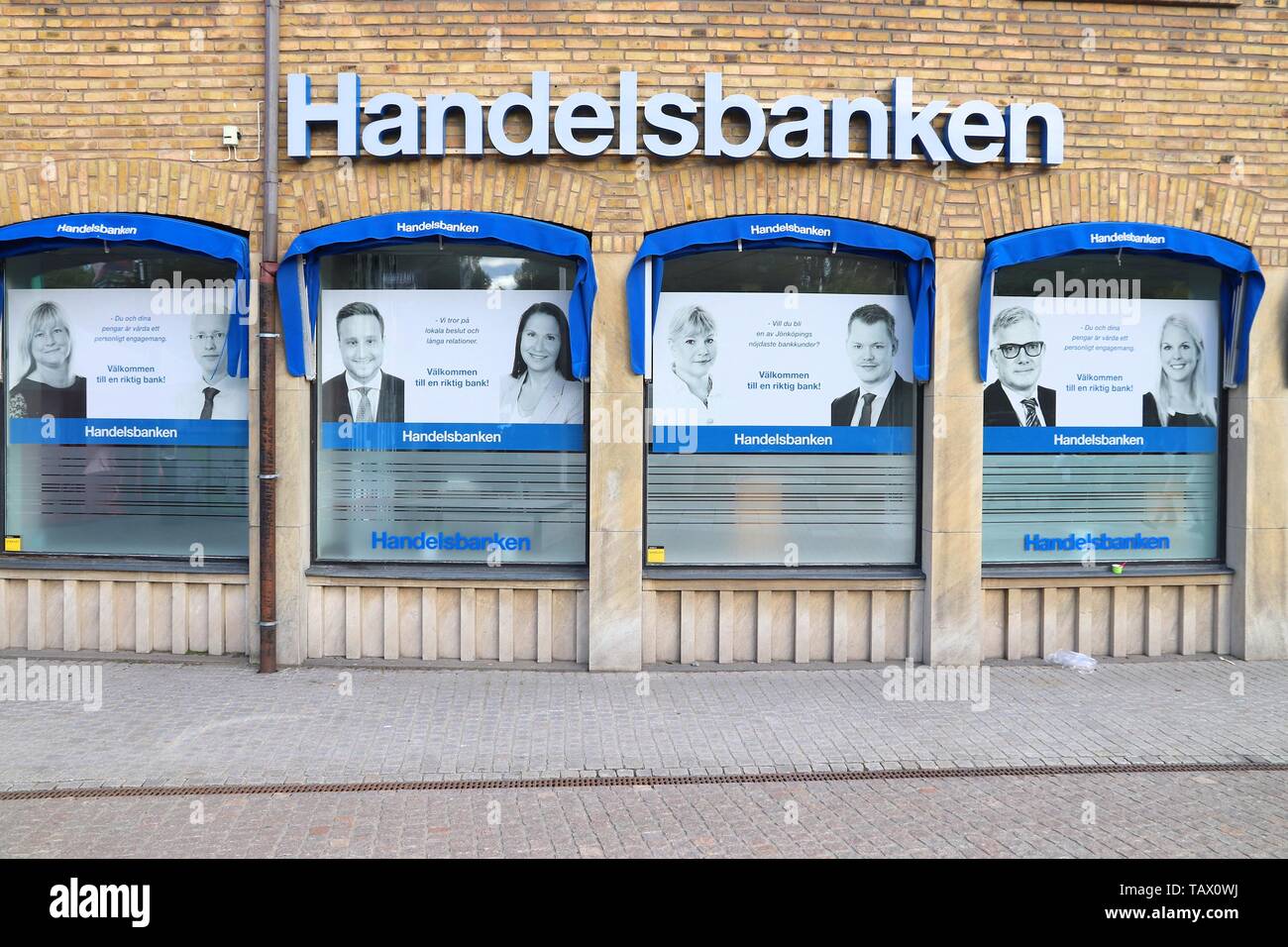 JONKOPING, SWEDEN - AUGUST 25, 2018: Handelsbanken bank in Jonkoping, Sweden.  It is one of largest banks in Sweden with 460 locations Stock Photo - Alamy