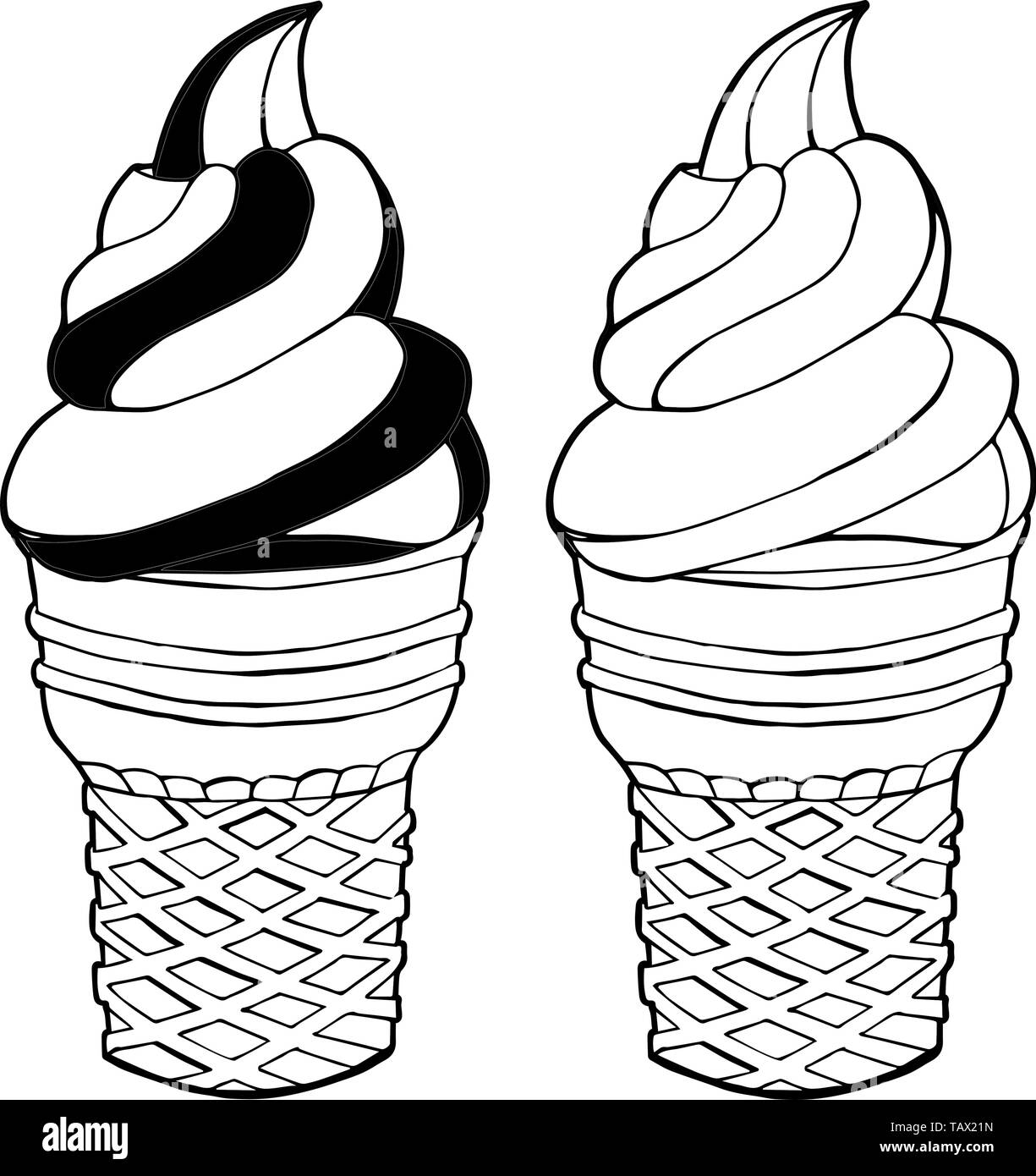 Ice Cream Cone Hand Black And White Stock Photos Images Alamy