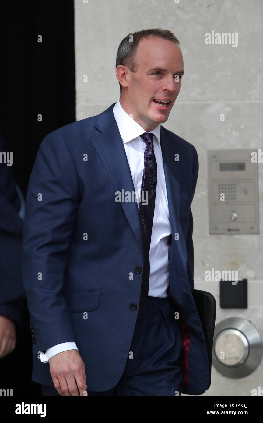 Raab Mp LONDON - MAY 26, 2019: Dominic Raab MP seen at the BBC studios in ...