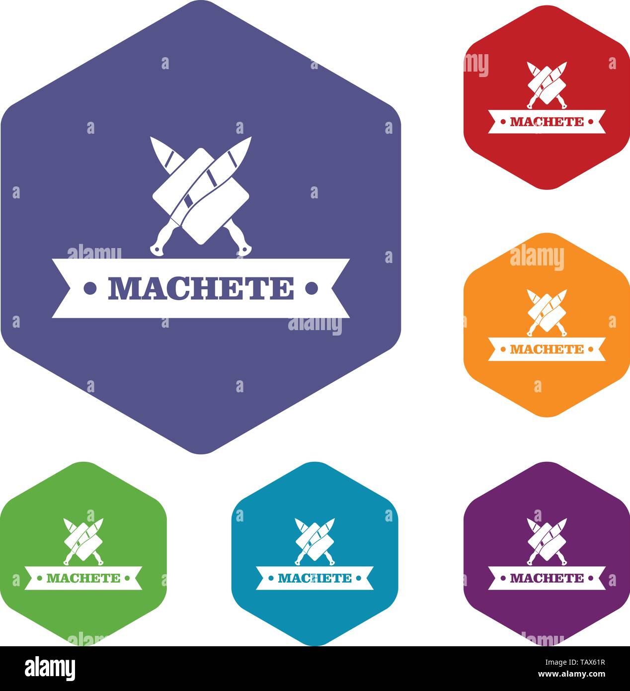Machete icons vector hexahedron Stock Vector Image & Art - Alamy