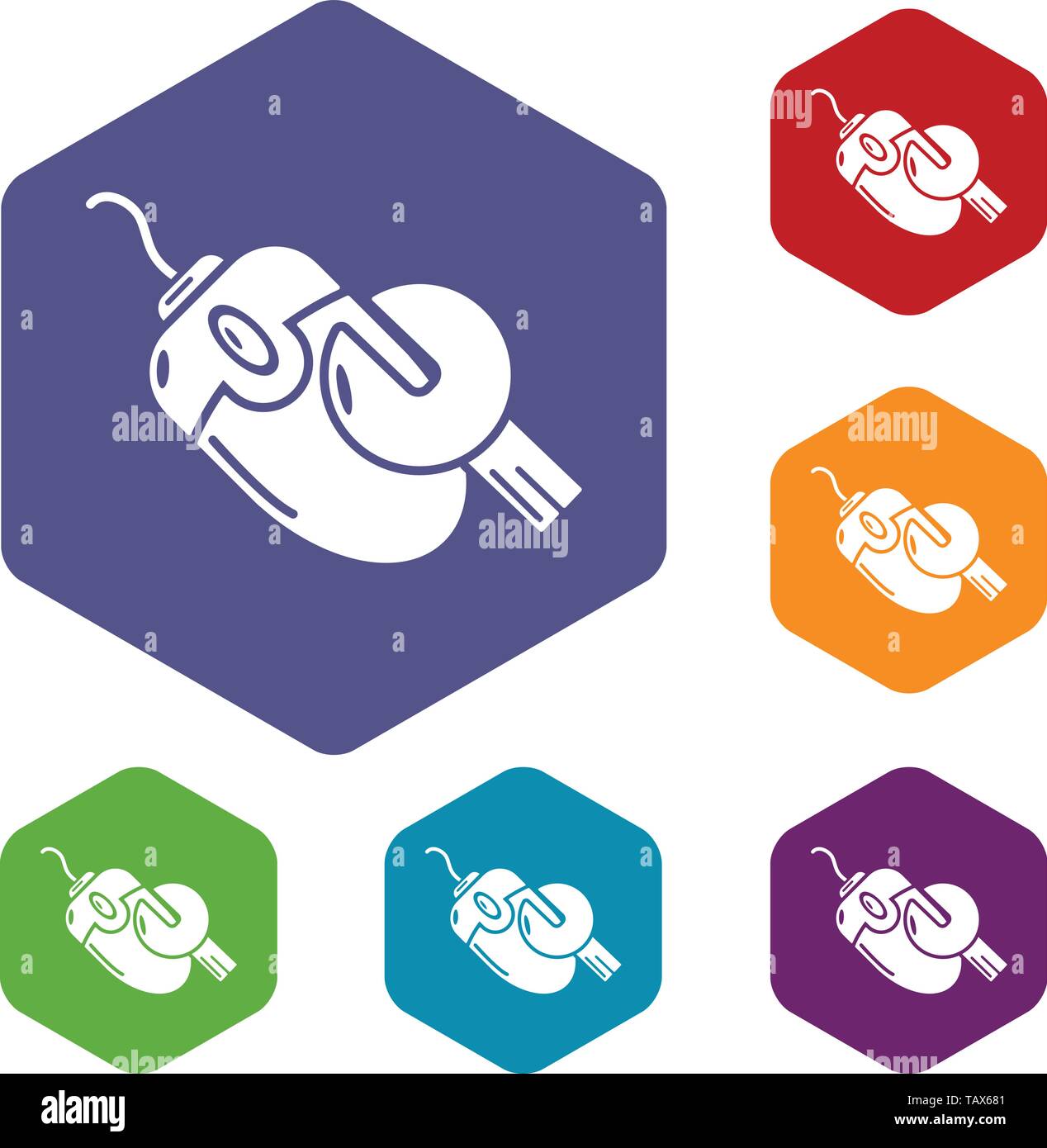 Computer mouse repair icons vector hexahedron Stock Vector Image & Art