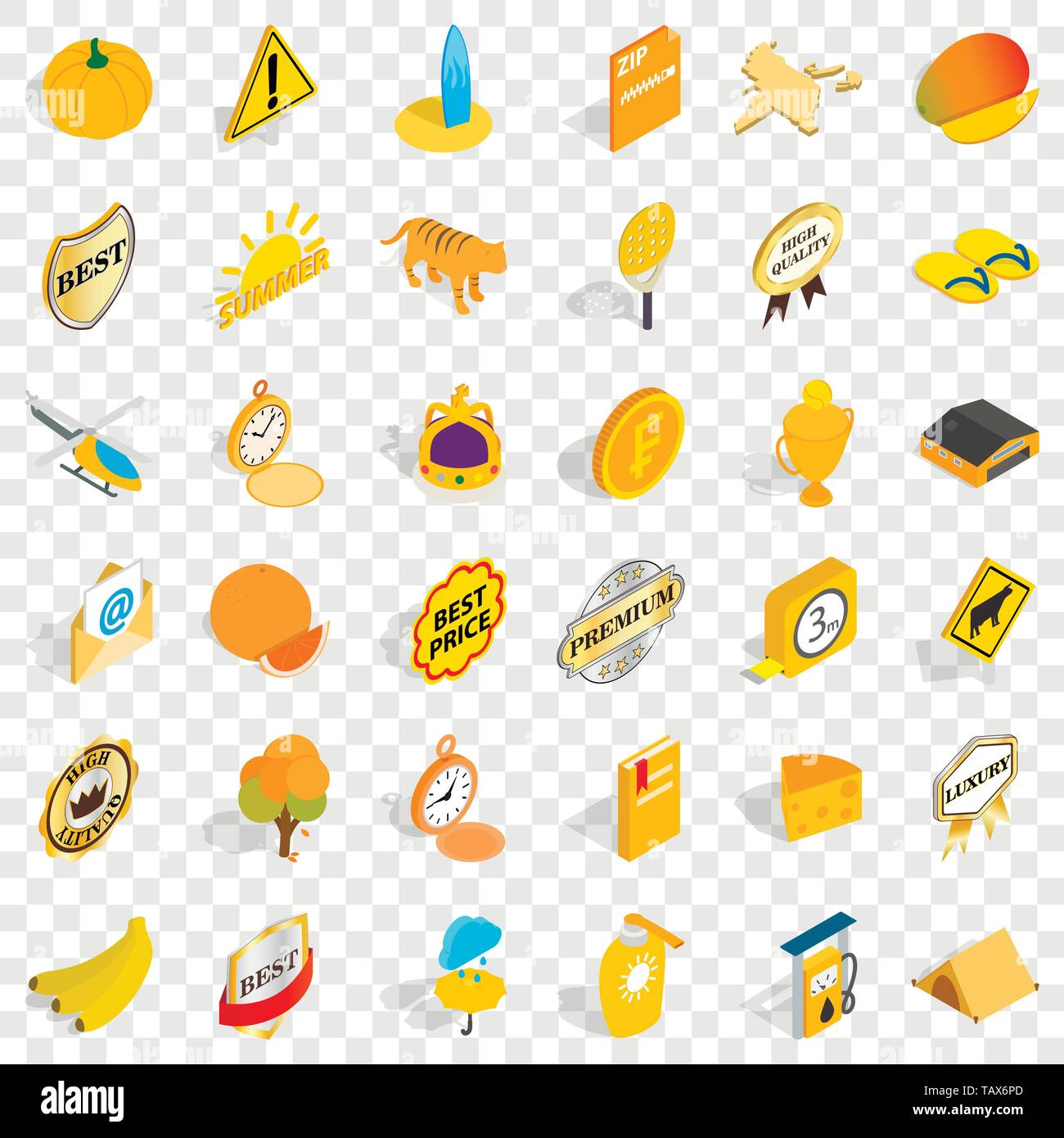 Helicopter icons set, isometric style Stock Vector