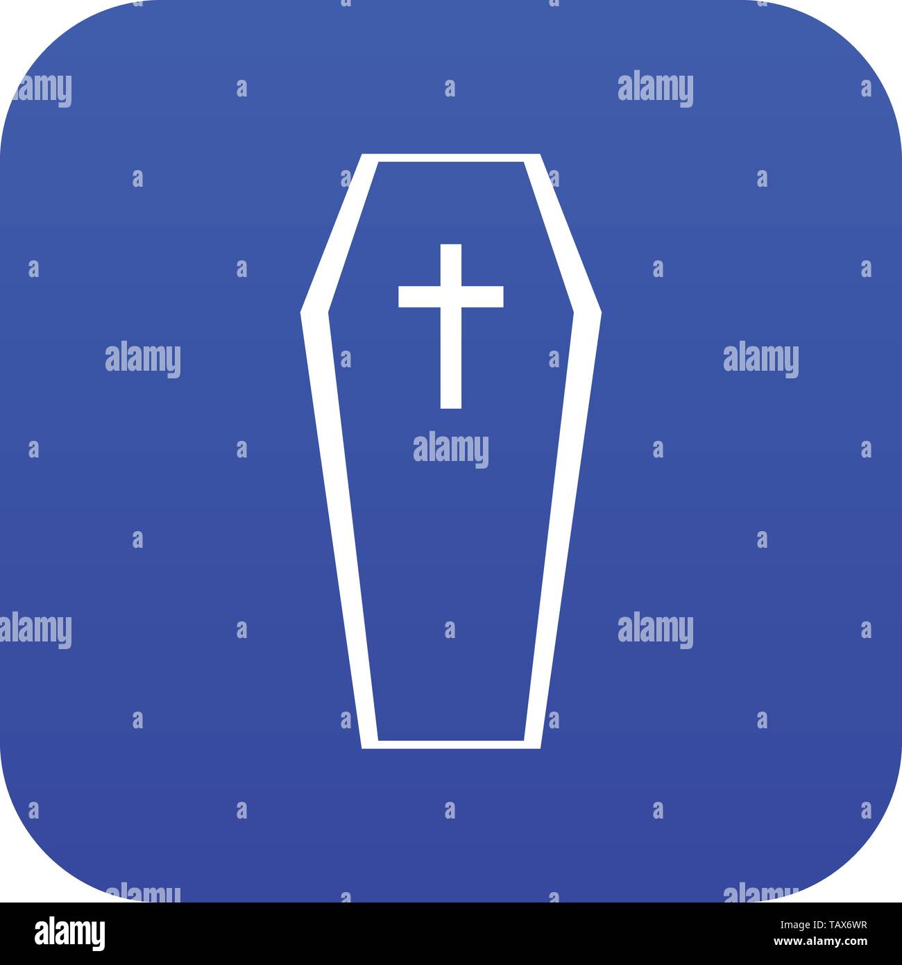 Coffin icon digital blue Stock Vector Image & Art - Alamy