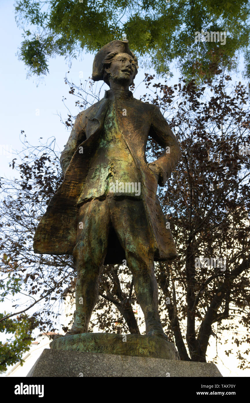 Statue of Chevalier de La Barre (FrançoisJean de la Barre), by Emmanuel Ball, Montmartre, Paris Statue of Chevalier de La Barre (FrançoisJean de la Barre), by Emmanuel Ball, Montmartre, Paris