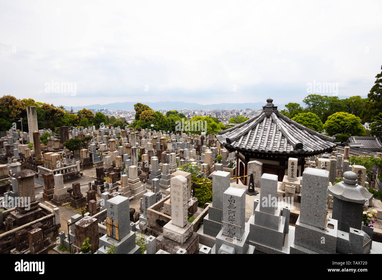 Higashiotani Cemetery Kyoto Japan Stock Photo