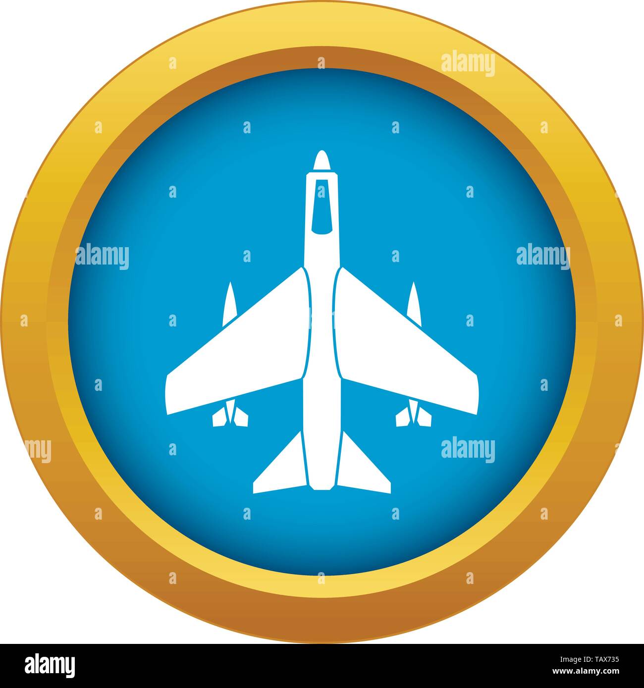 Armed fighter jet icon blue vector isolated Stock Vector Image & Art ...