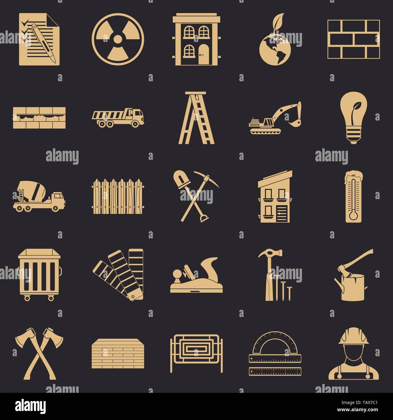 Material icons set, simple style Stock Vector Image & Art Alamy