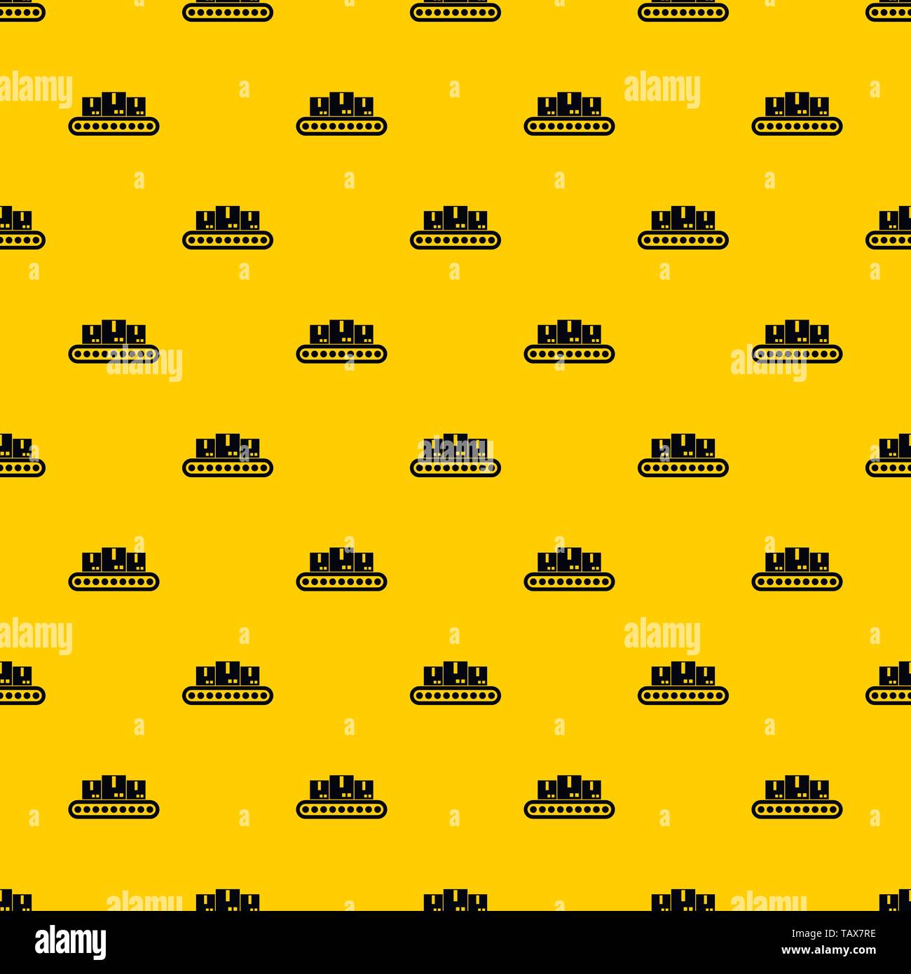 Belt conveyor with load pattern vector Stock Vector