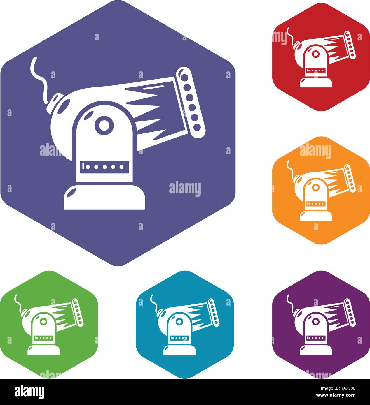 Cannon icons vector hexahedron Stock Vector