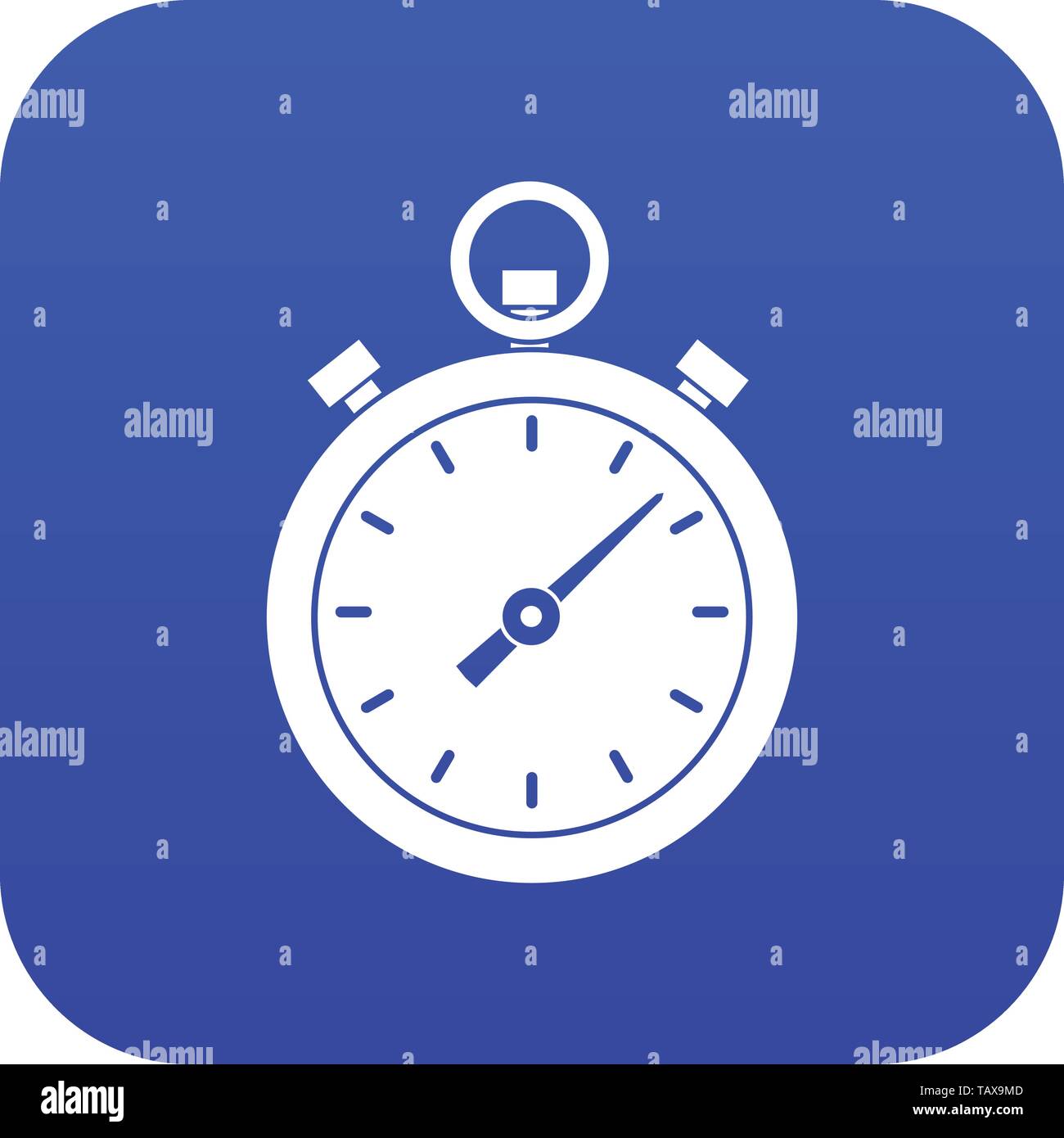 Chronometer icon digital blue for any design isolated on white vector ...