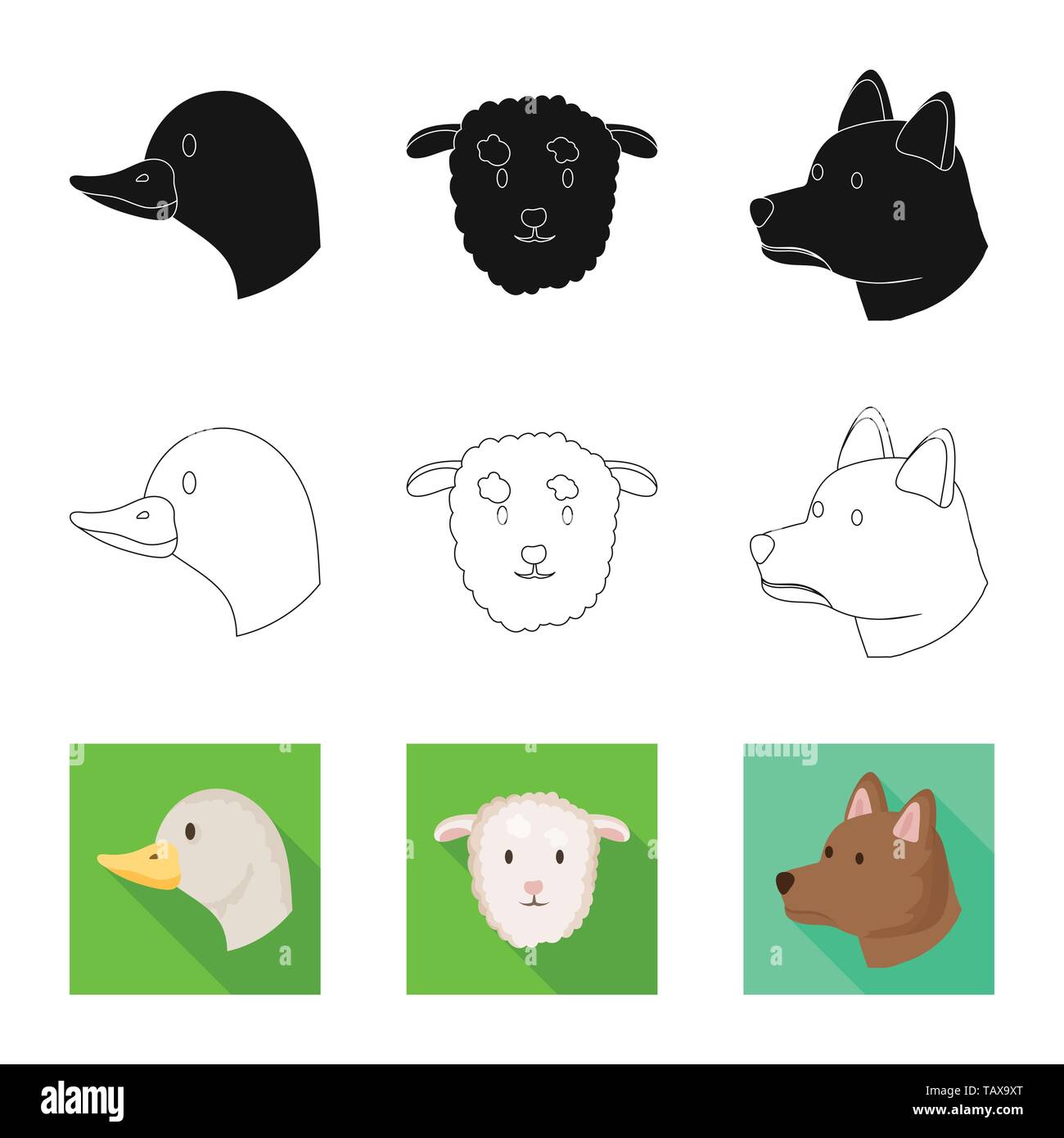 Vector illustration of agriculture and breeding icon. Collection of ...
