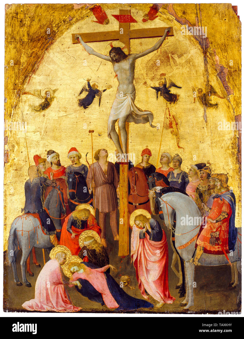 Fra Angelico, The Crucifixion, painting, circa 1420 Stock Photo