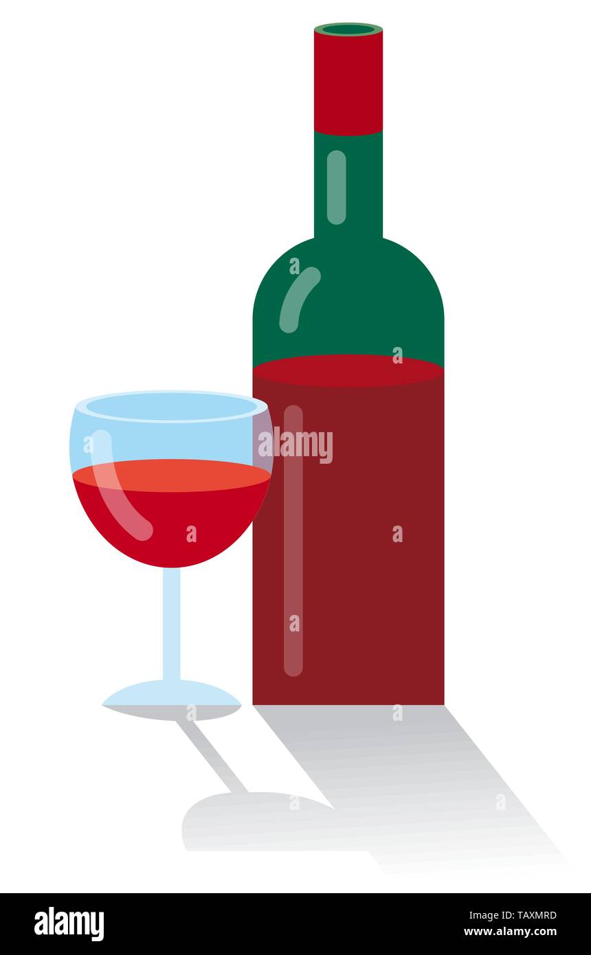 Old bordeaux wine bottle Stock Vector Images - Alamy