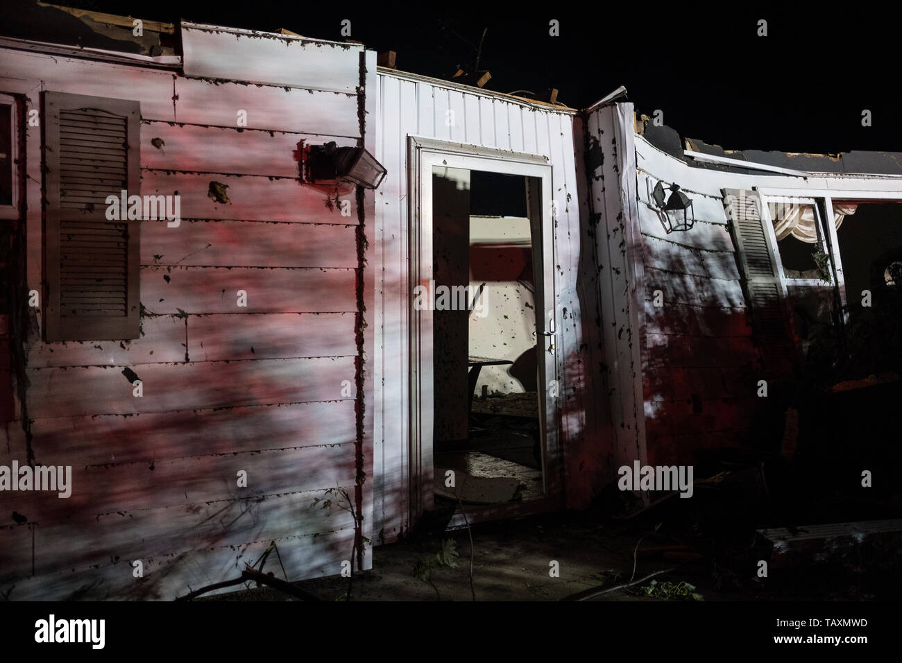 A house seen being damaged by Tornadoes in Celina. Multiple tornadoes
