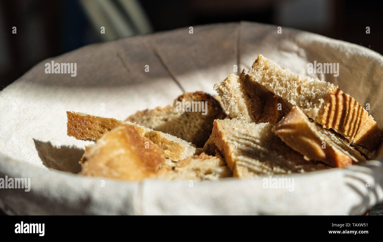 Bread is religion in italian food culture Stock Photo - Alamy