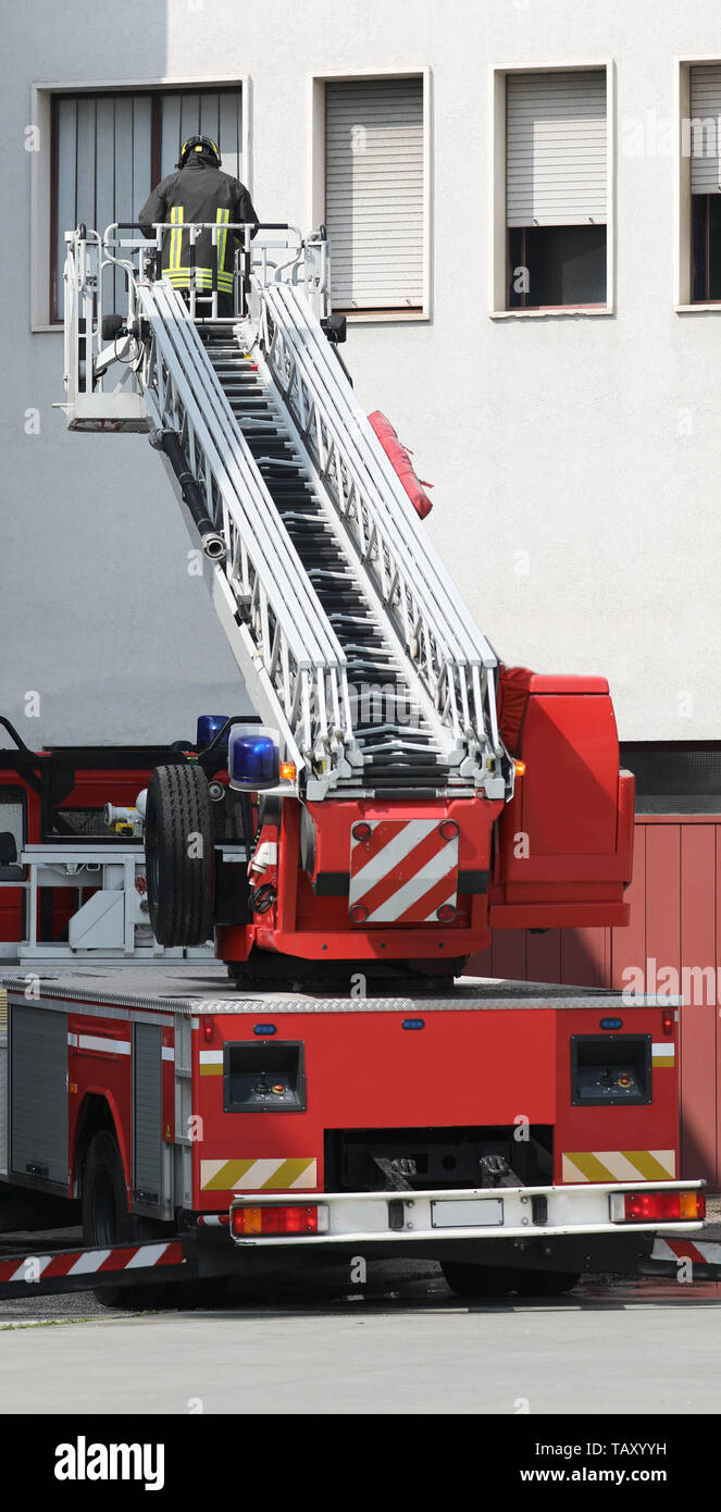 Ladder Fire Trucks In Action