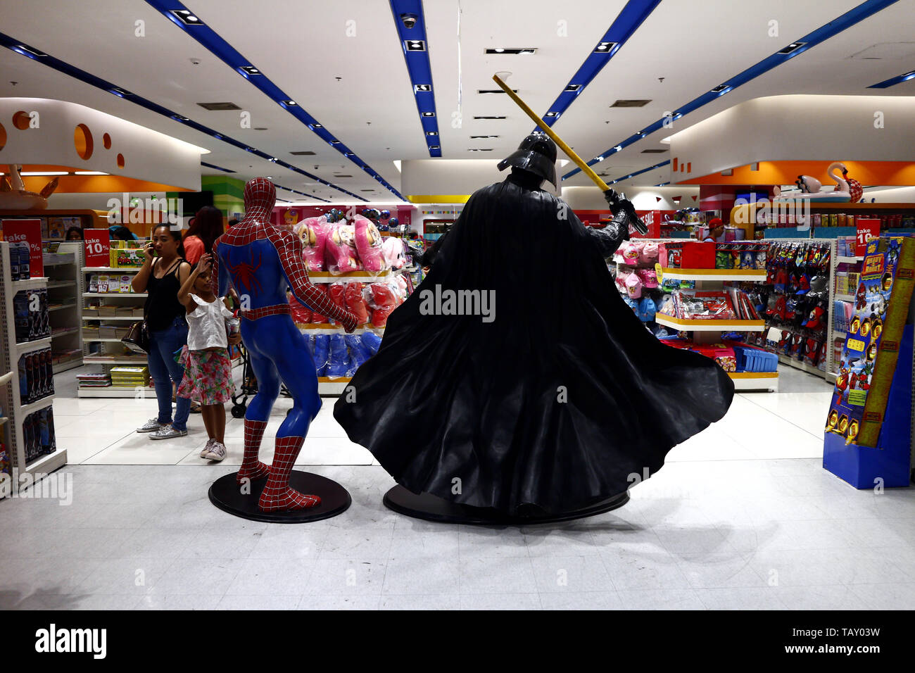 MANDALUYONG CITY, PHILIPPINES MAY 19, 2019 Life size action figures