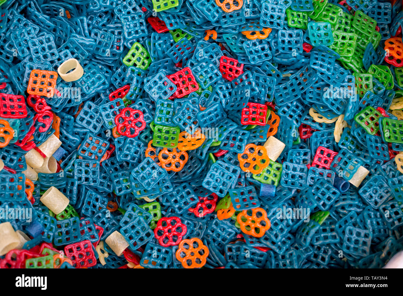 corn starch chips made with colorful food dyes Stock Photo Alamy