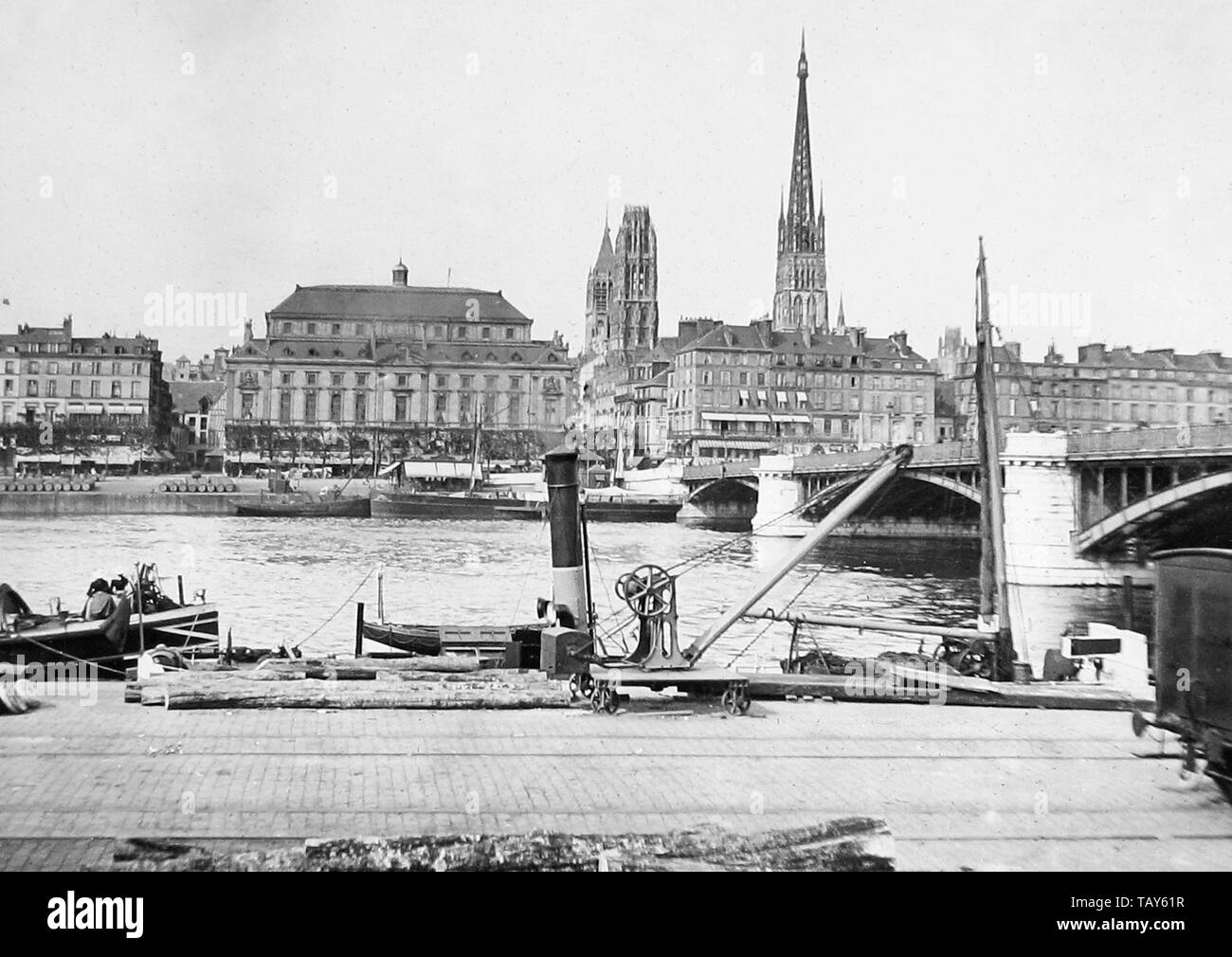 Grand Pont, Rouen, France Stock Photo