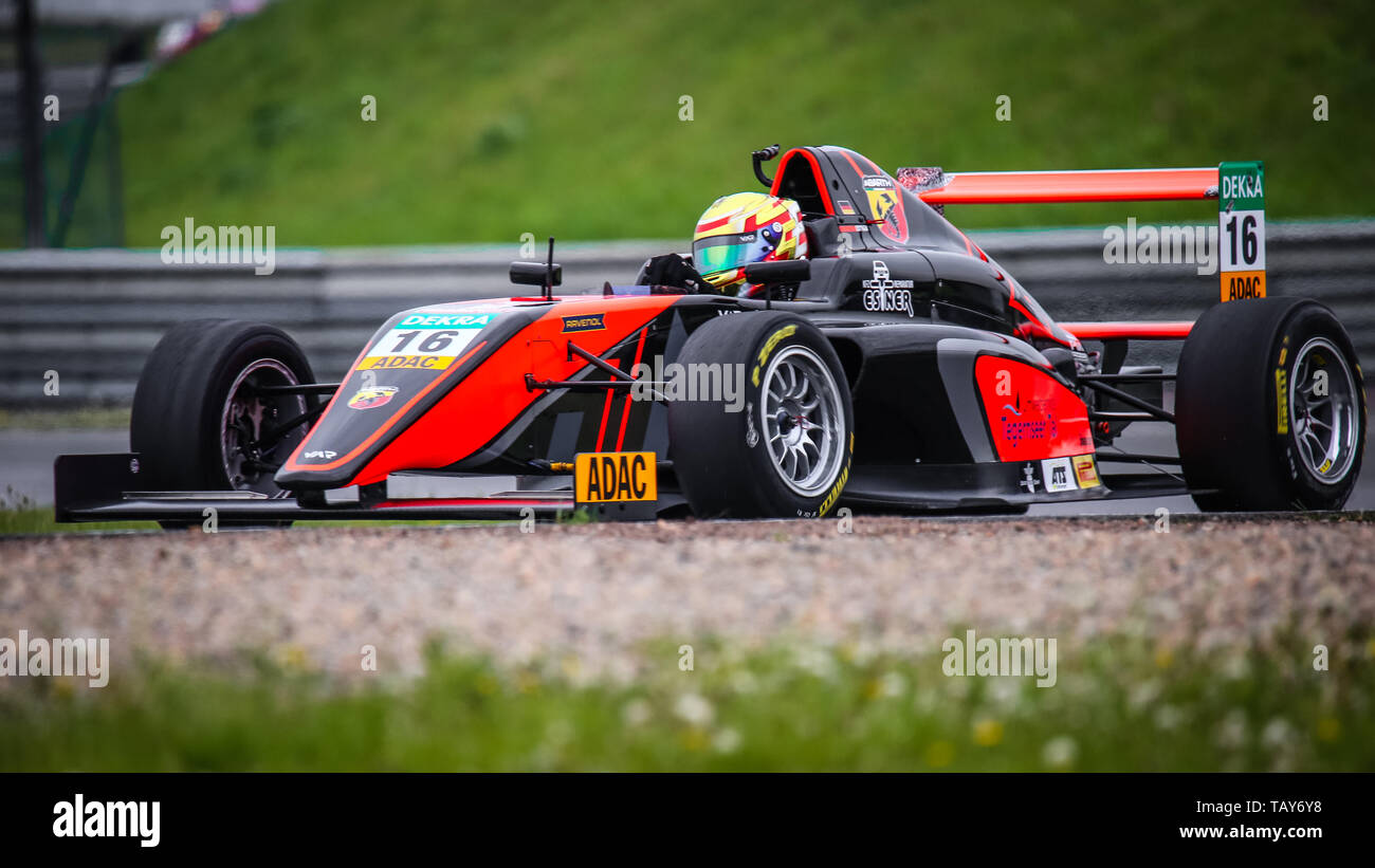 Oschersleben, Germany, April 26, 2019: Van Amersfoort racing car during German Formula 4 at the Motorsport Arena Oschersleben. Stock Photo