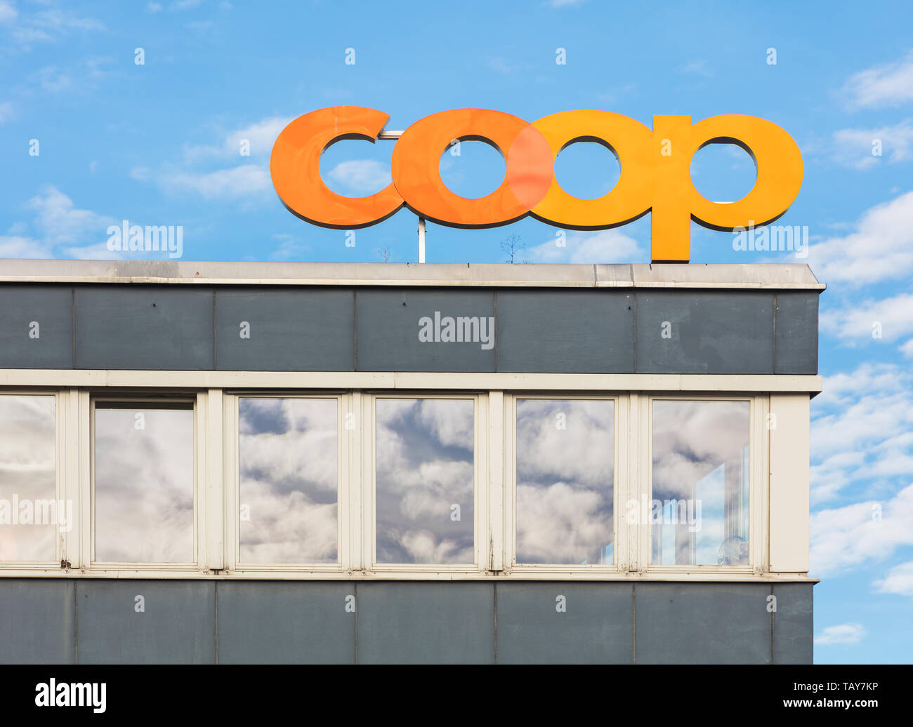 Zurich, Switzerland October 25, 2017 upper part of a building