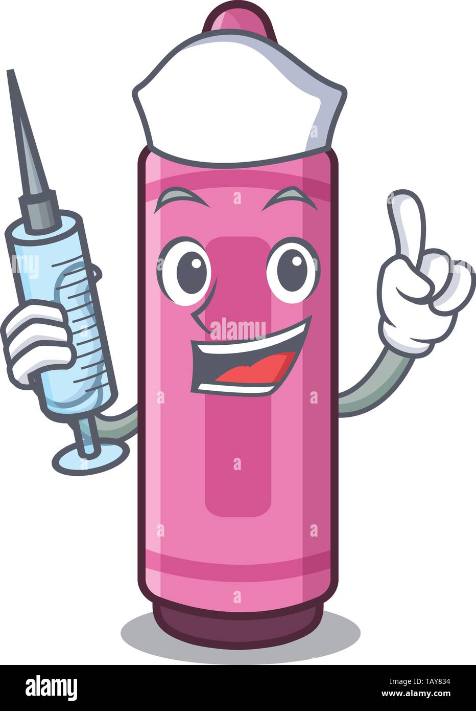 Nurse pink crayons in cartoon school bag Stock Vector Image \u0026 Art - Alamy, image size:932x1390