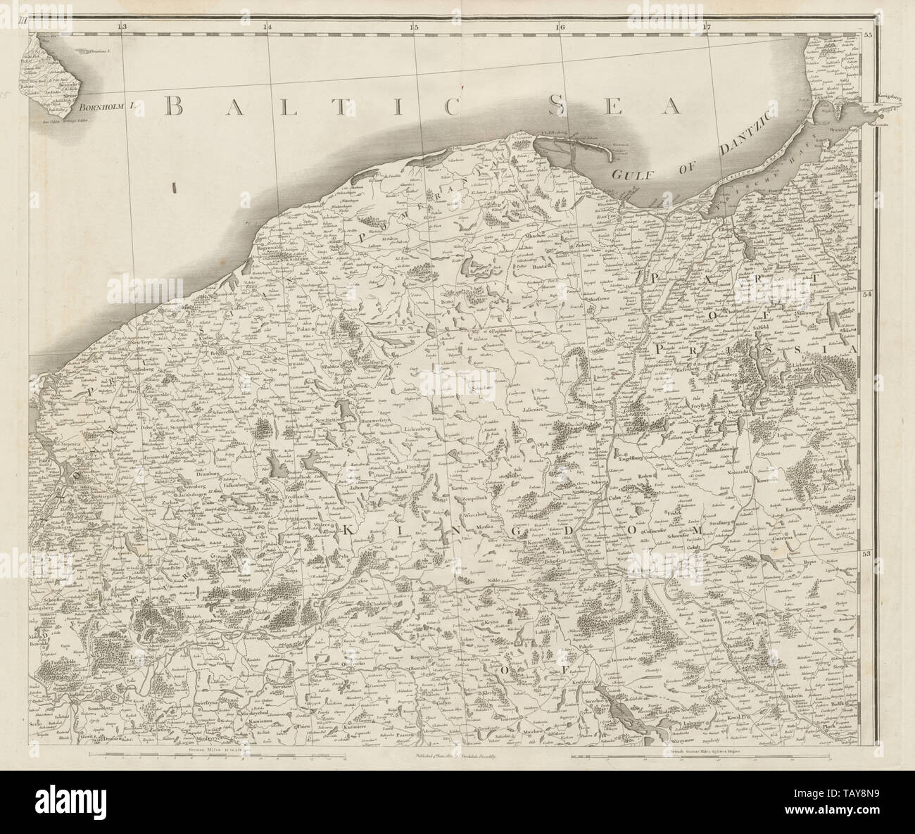 North western Poland. East Prussia. Gdansk. Pomerania. CHAUCHARD 1800 ...