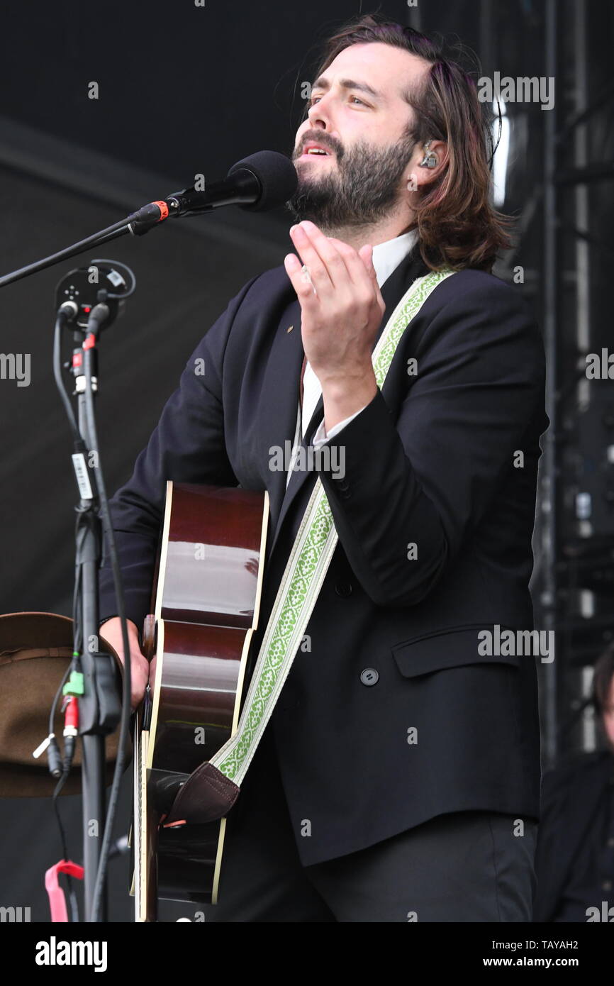 Singer, songwriter and guitarist Ben Schneider is shown performing on