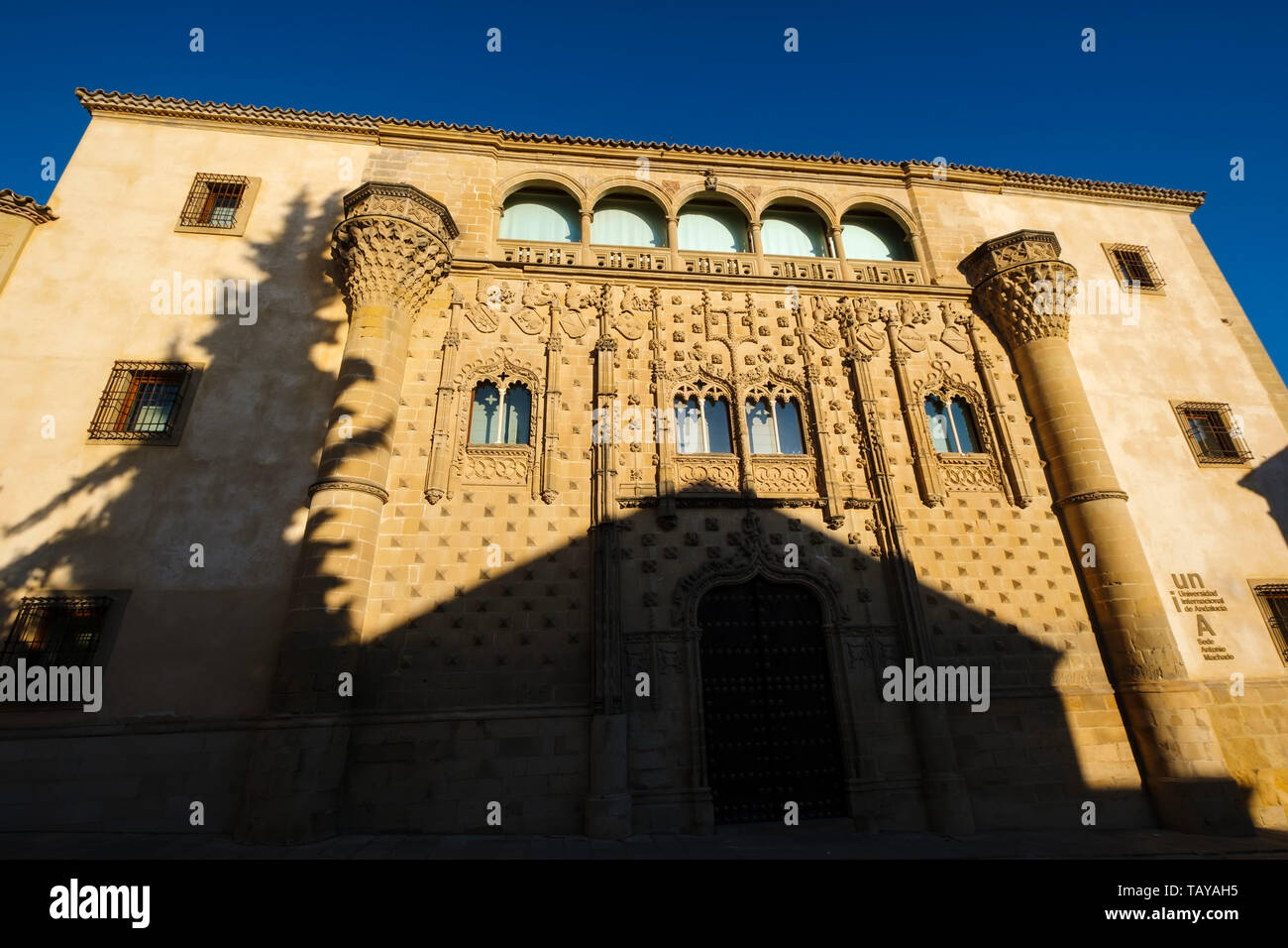 Jabalquinto palace, Antonio Machado Andalusian International University. Baeza, Jaén province. southern Andalusia. Spain Europe Stock Photo