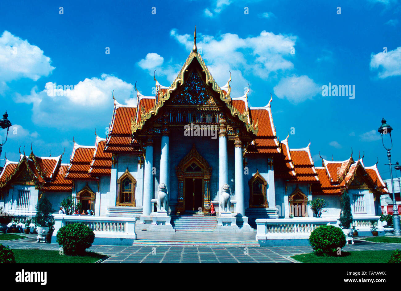 Ordination hall,Marble Temple,Bangkok,Thailand Stock Photo