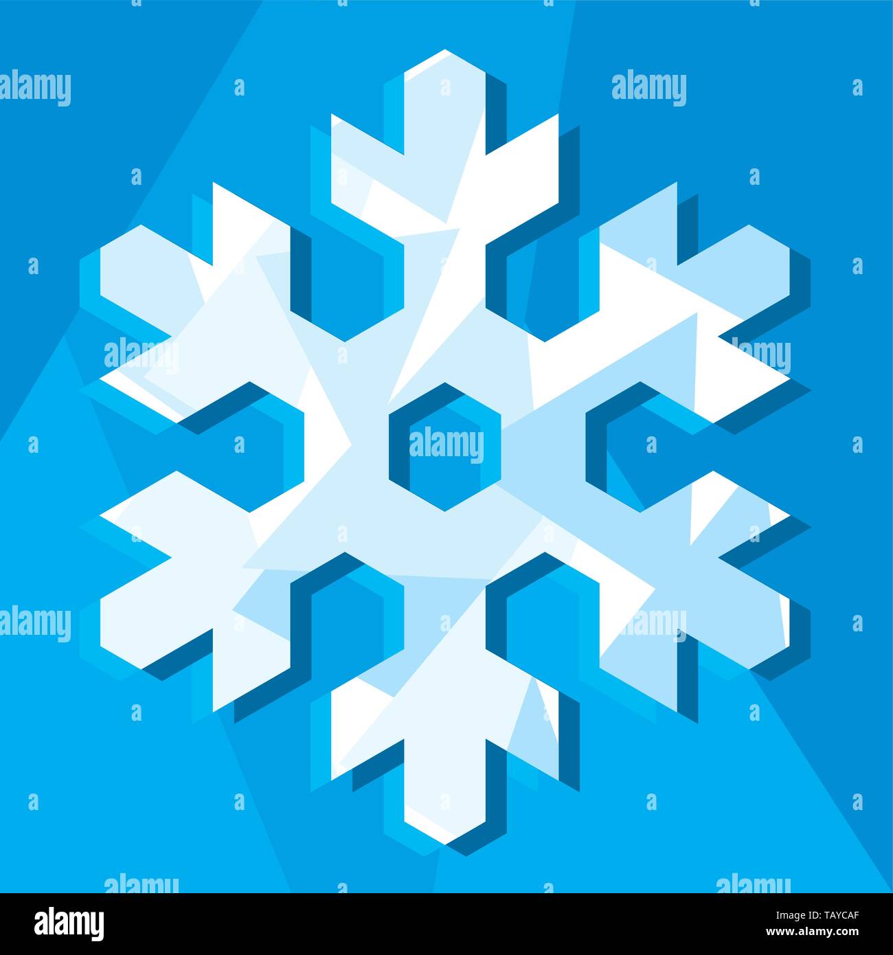 Vector illustration. Snowflake icon in blue with background Stock ...