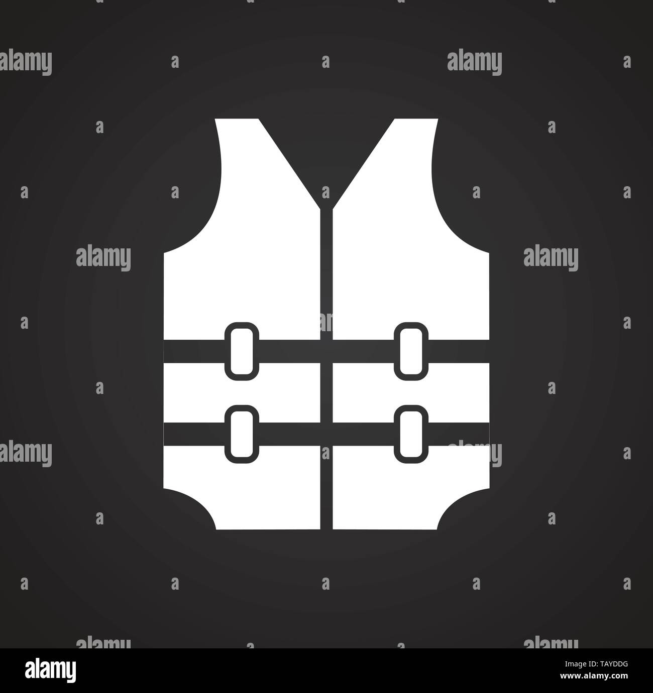 Life vest icons set on background for graphic and web design. Simple ...