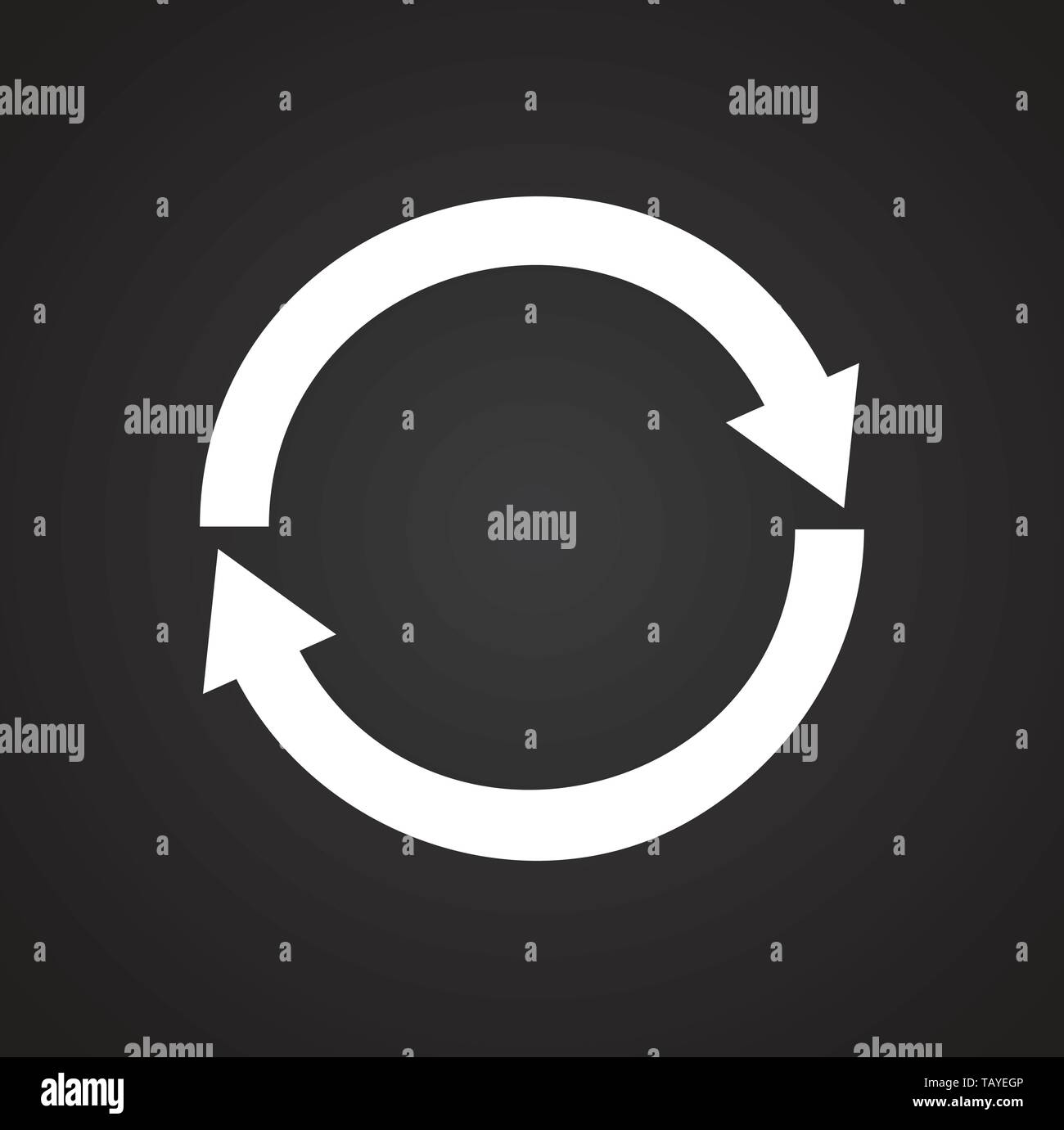 Recycling icon on background for graphic and web design. Simple vector ...