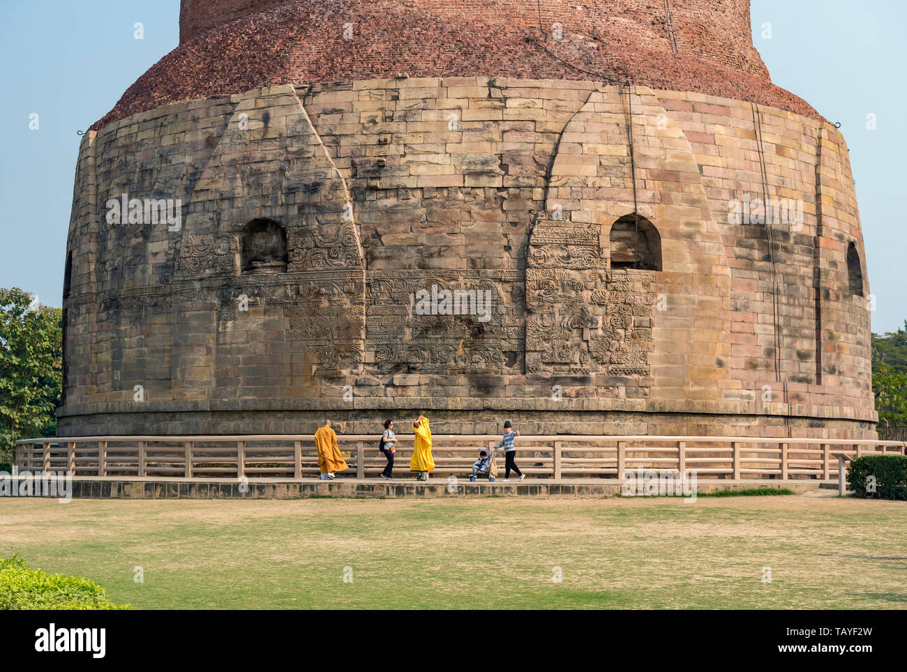 Dhamekh Stupa in Sarnath near Varanasi, India Stock Photo